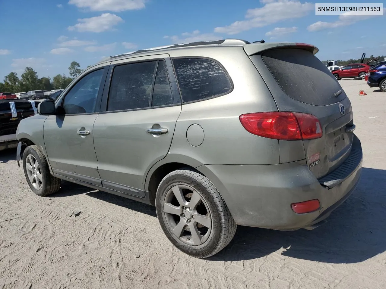 2008 Hyundai Santa Fe Se VIN: 5NMSH13E98H211563 Lot: 77239834