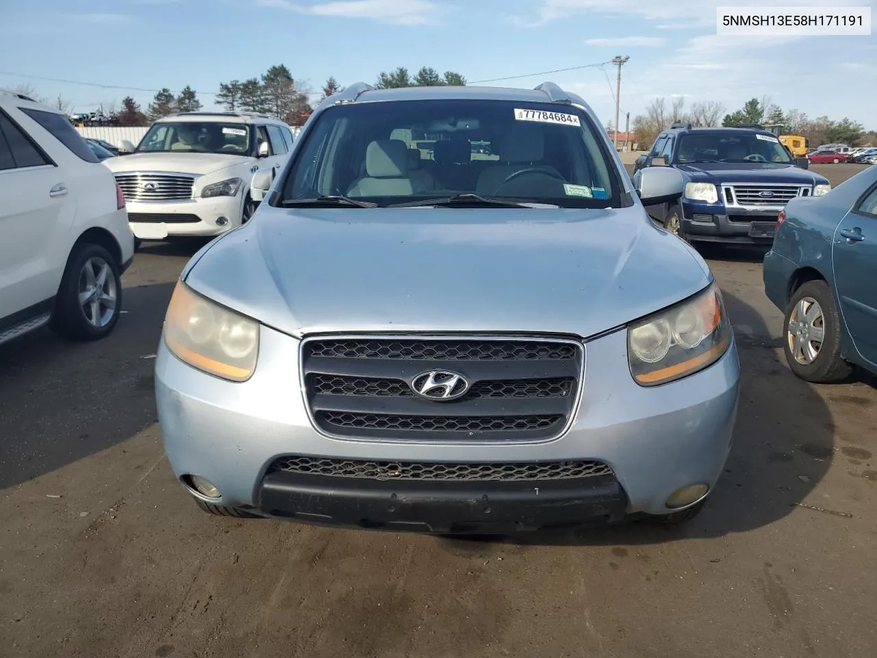 2008 Hyundai Santa Fe Se VIN: 5NMSH13E58H171191 Lot: 77784684