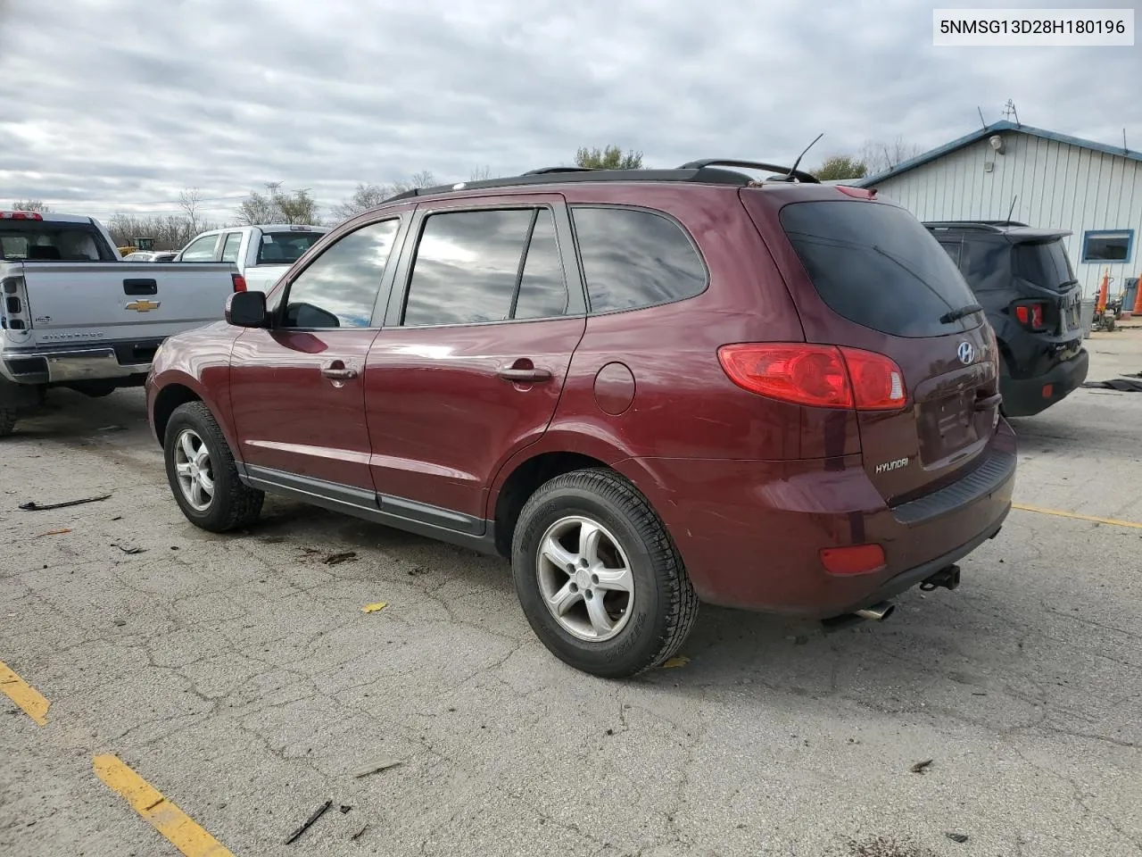 2008 Hyundai Santa Fe Gls VIN: 5NMSG13D28H180196 Lot: 80525734