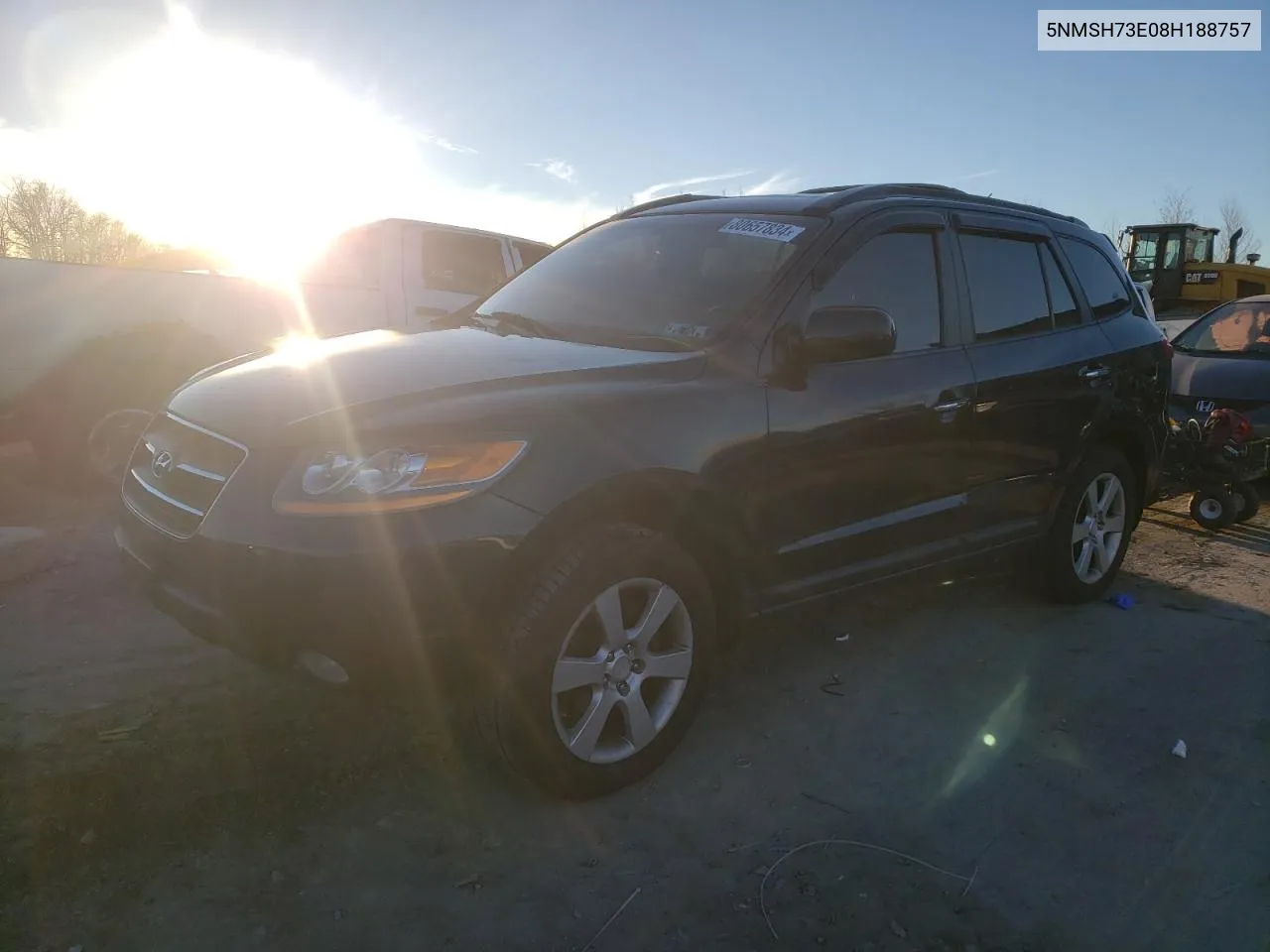 2008 Hyundai Santa Fe Se VIN: 5NMSH73E08H188757 Lot: 80657834