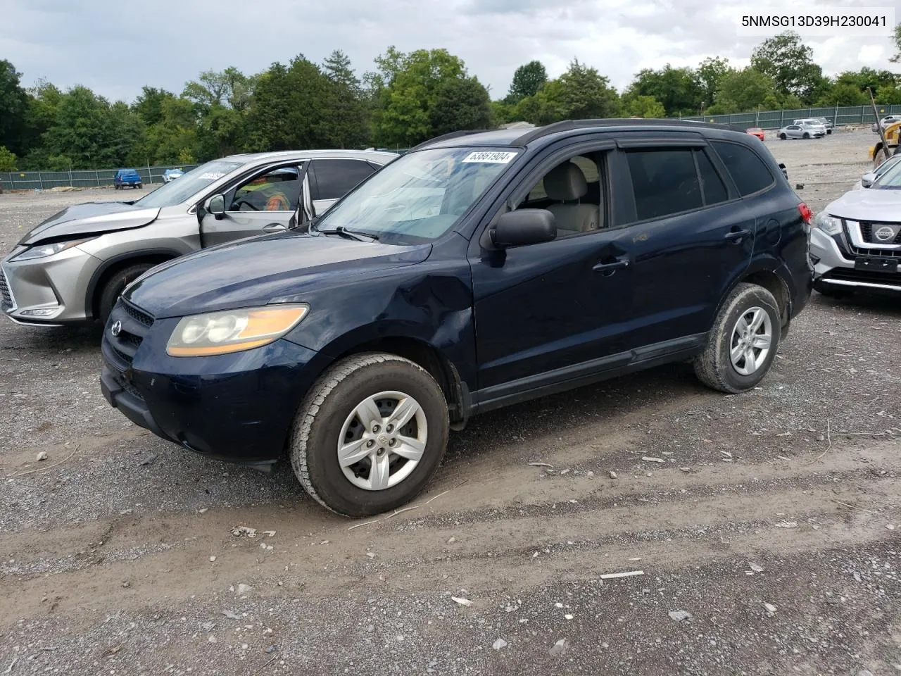 5NMSG13D39H230041 2009 Hyundai Santa Fe Gls