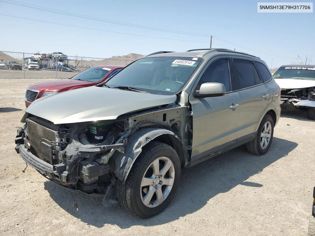 2009 Hyundai Santa Fe Se VIN: 5NMSH13E79H317706 Lot: 64692914