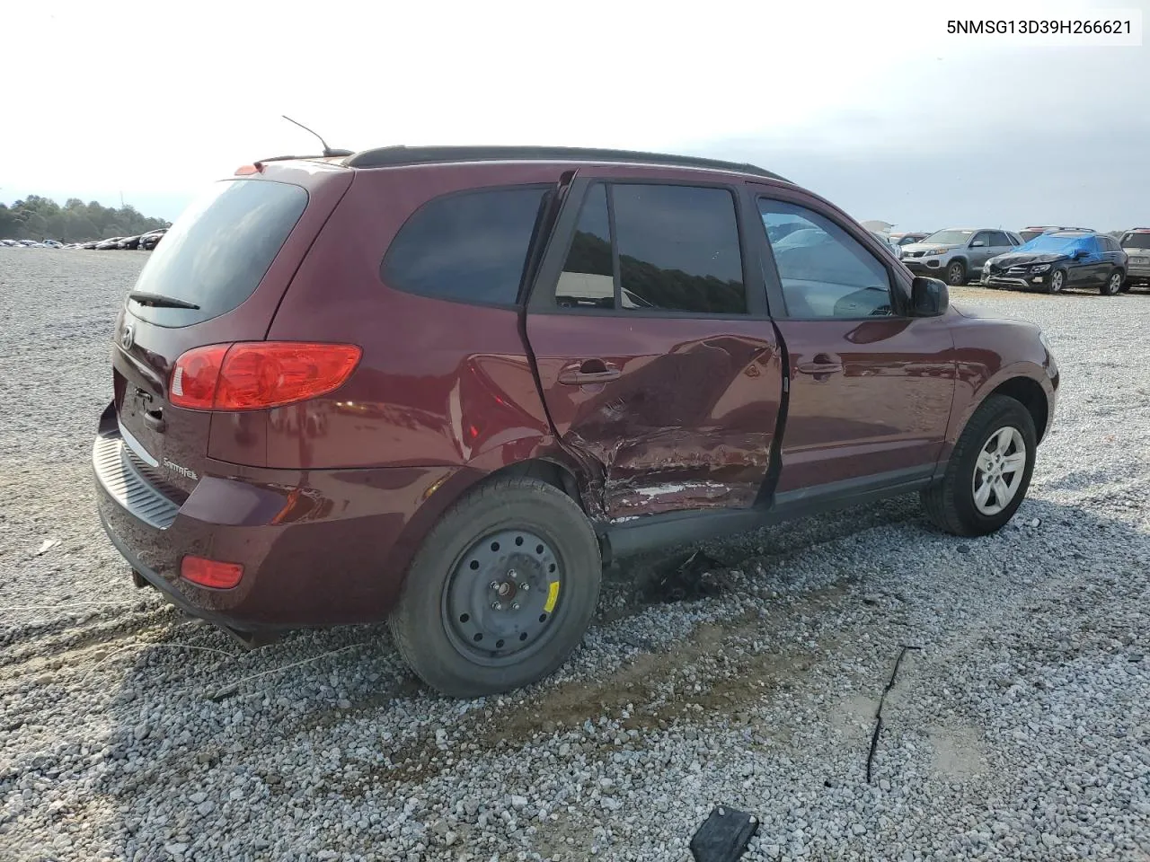 2009 Hyundai Santa Fe Gls VIN: 5NMSG13D39H266621 Lot: 71021464