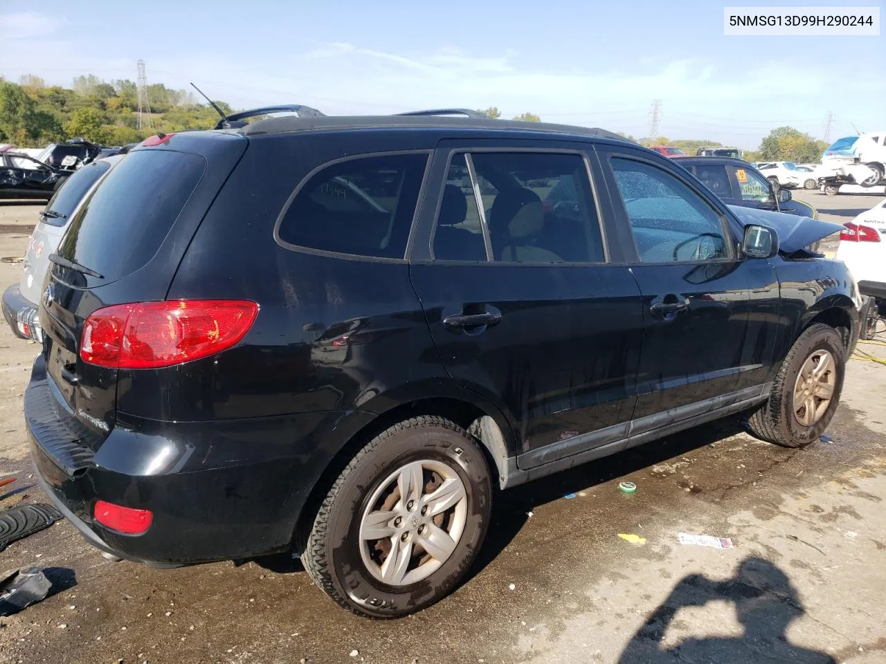 2009 Hyundai Santa Fe Gls VIN: 5NMSG13D99H290244 Lot: 71287874