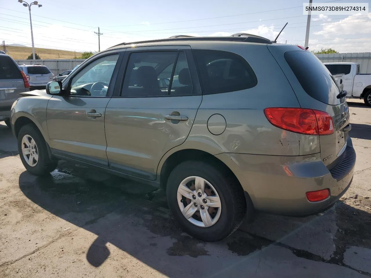 2009 Hyundai Santa Fe Gls VIN: 5NMSG73D89H274314 Lot: 71643654