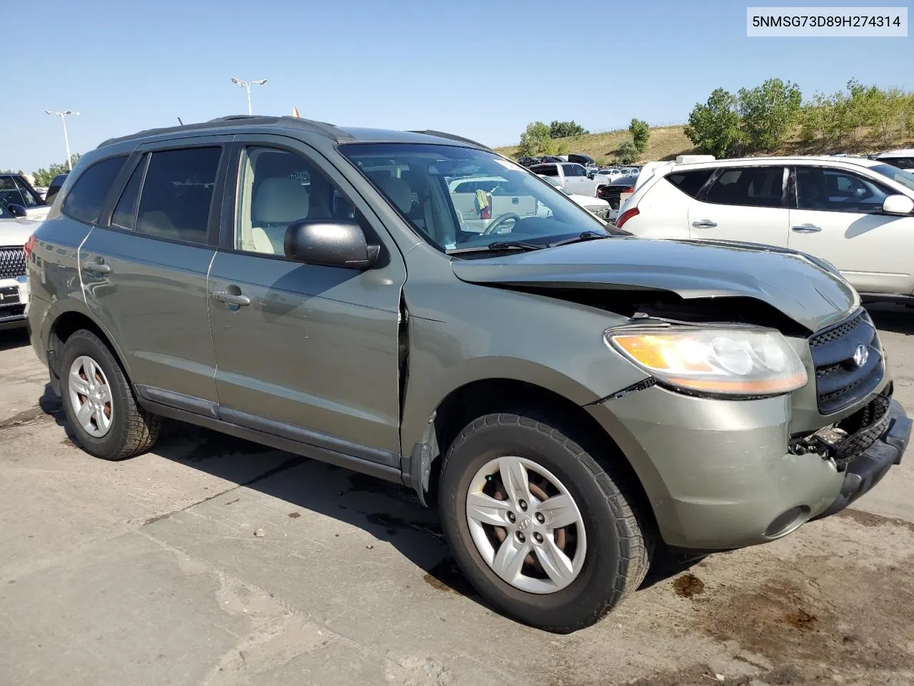 2009 Hyundai Santa Fe Gls VIN: 5NMSG73D89H274314 Lot: 71643654