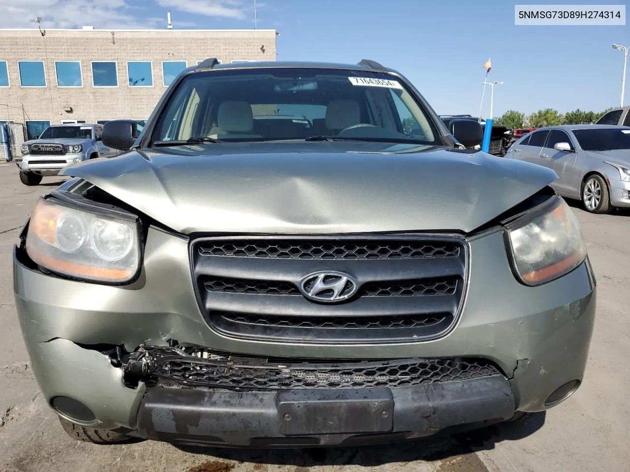 2009 Hyundai Santa Fe Gls VIN: 5NMSG73D89H274314 Lot: 71643654