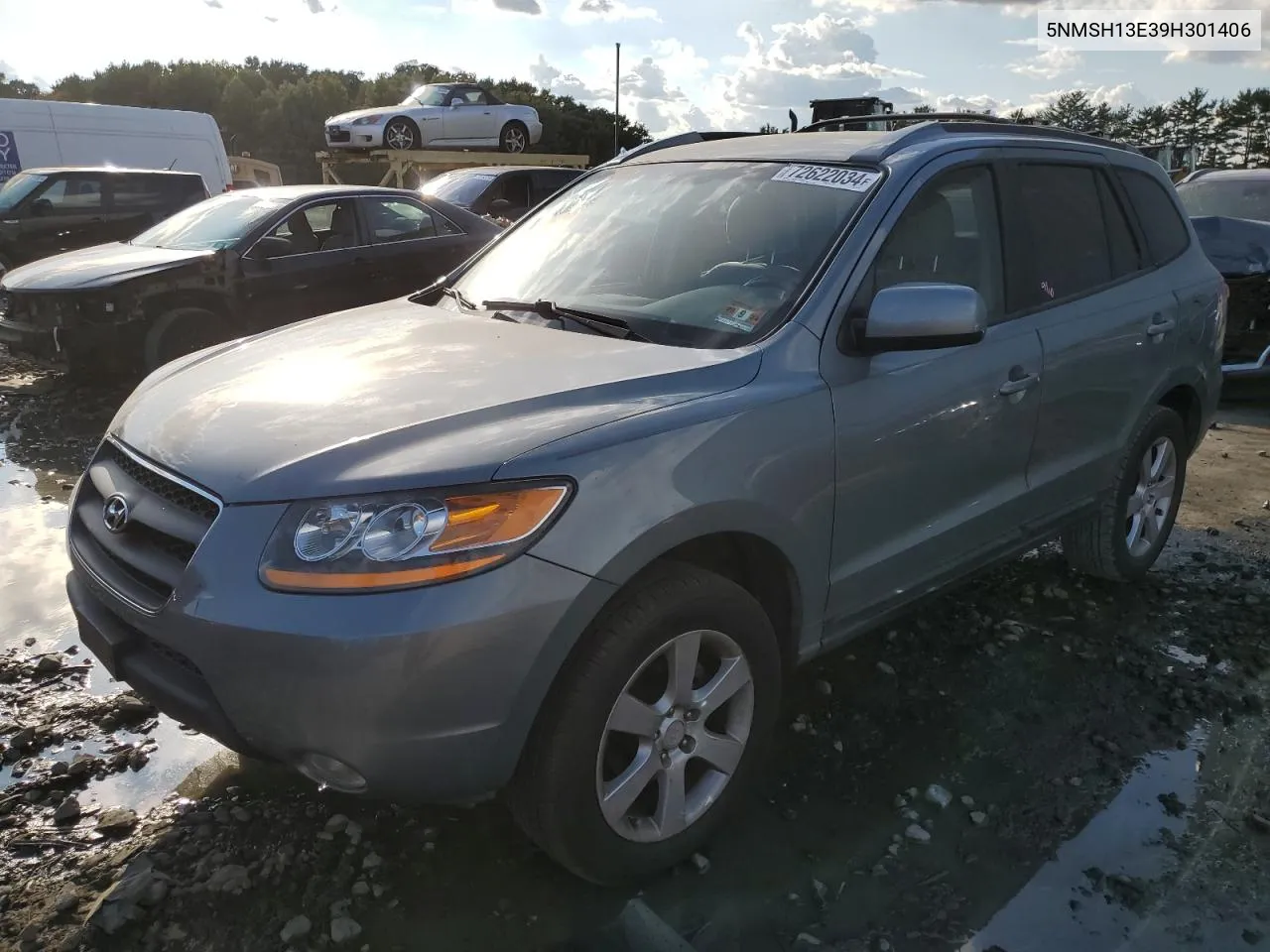 2009 Hyundai Santa Fe Se VIN: 5NMSH13E39H301406 Lot: 72622034