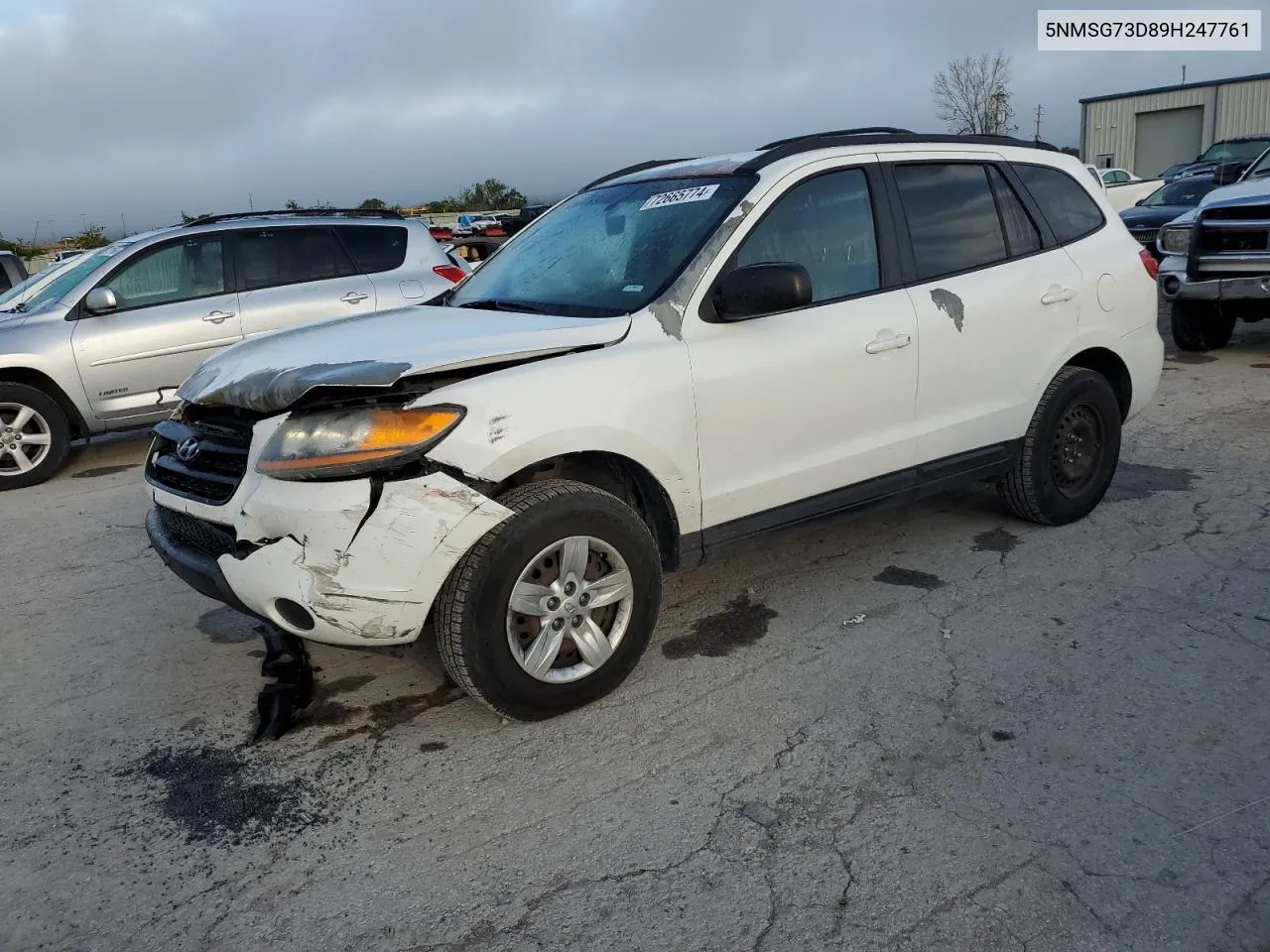 2009 Hyundai Santa Fe Gls VIN: 5NMSG73D89H247761 Lot: 72665774