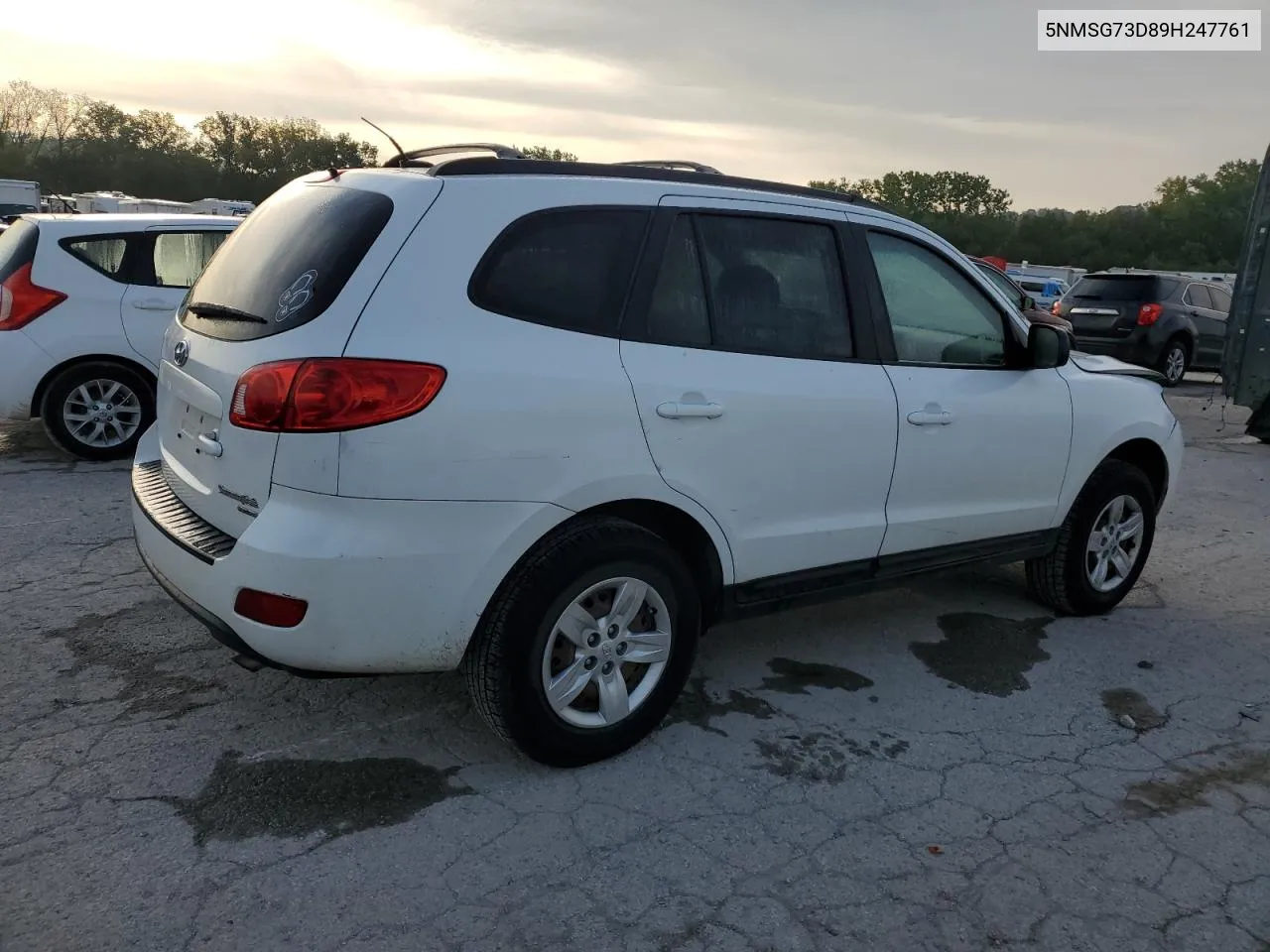 2009 Hyundai Santa Fe Gls VIN: 5NMSG73D89H247761 Lot: 72665774