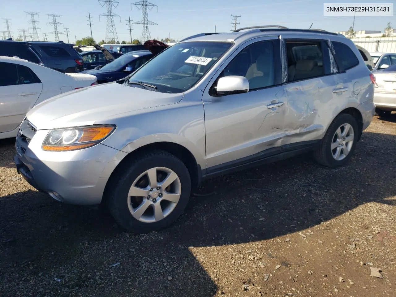 2009 Hyundai Santa Fe Se VIN: 5NMSH73E29H315431 Lot: 72834644