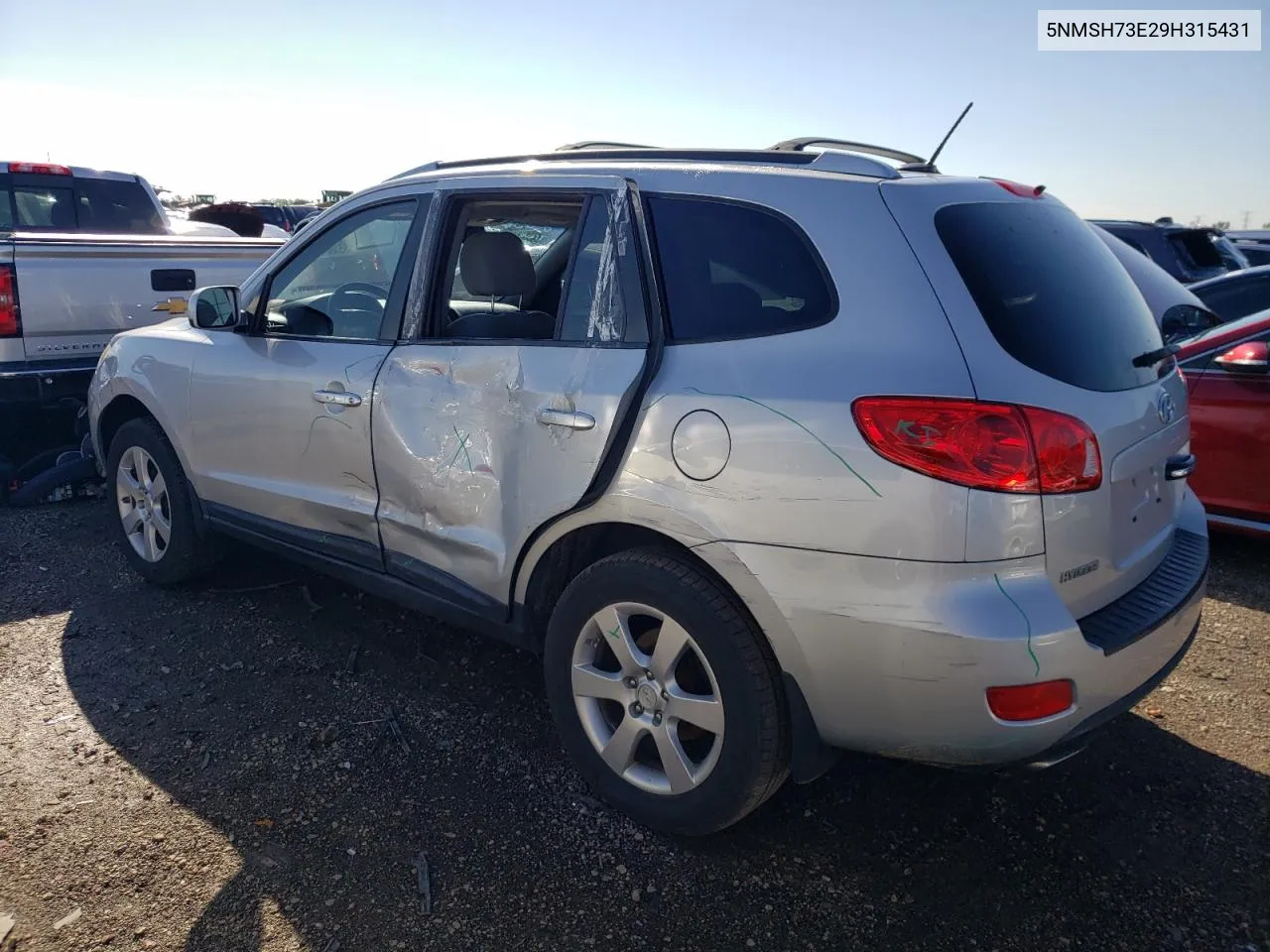 5NMSH73E29H315431 2009 Hyundai Santa Fe Se