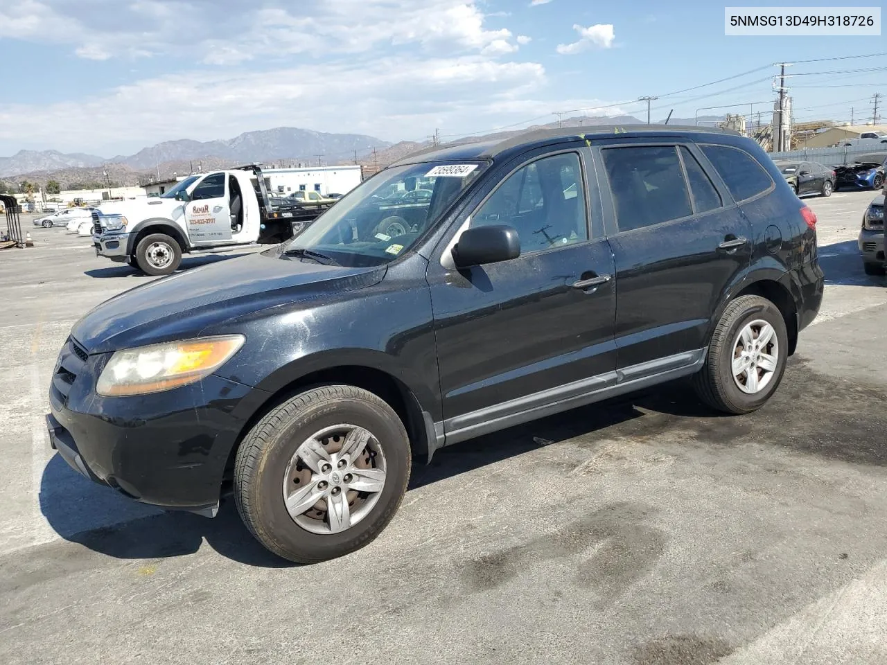 2009 Hyundai Santa Fe Gls VIN: 5NMSG13D49H318726 Lot: 73599364