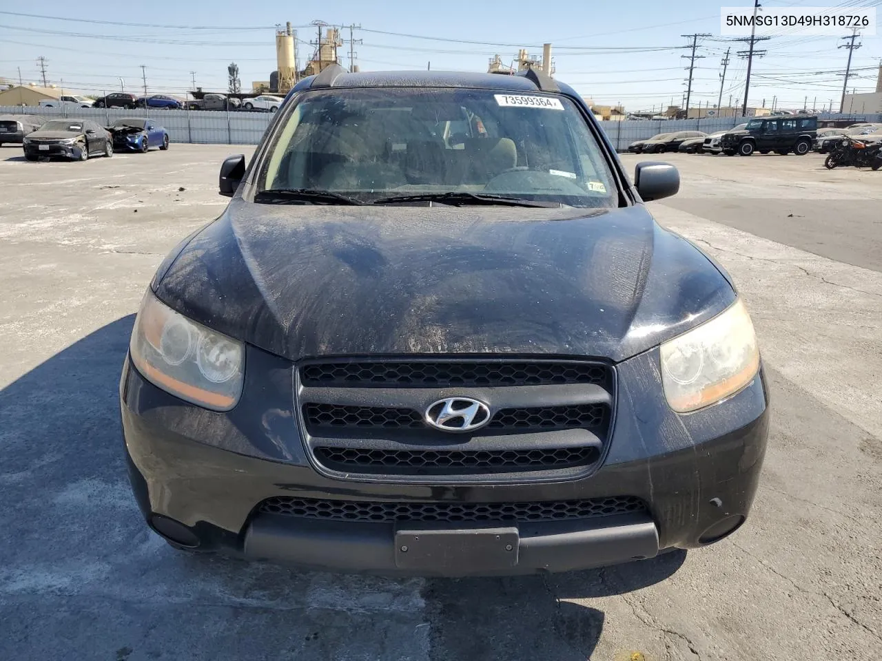 2009 Hyundai Santa Fe Gls VIN: 5NMSG13D49H318726 Lot: 73599364