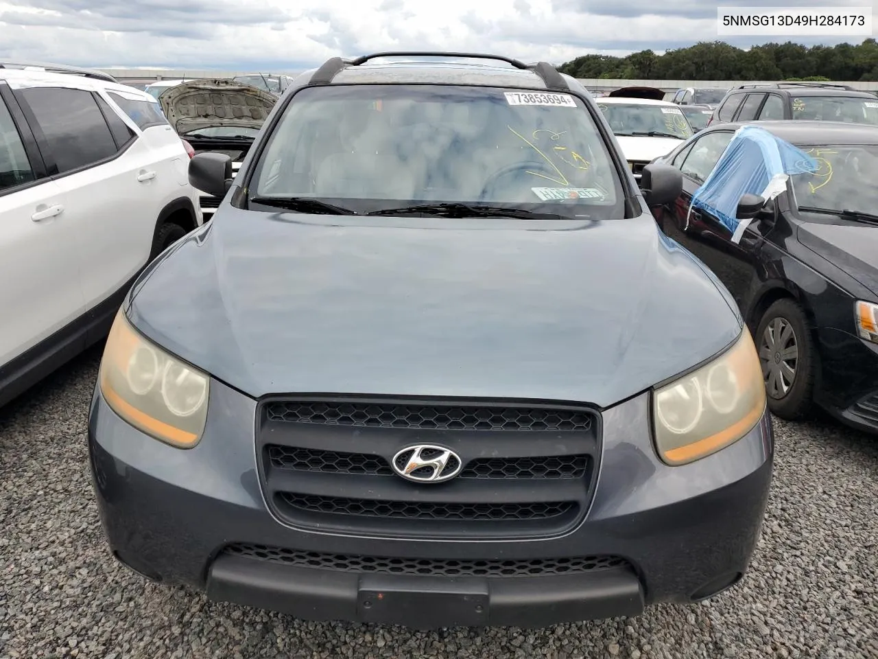 2009 Hyundai Santa Fe Gls VIN: 5NMSG13D49H284173 Lot: 73853694