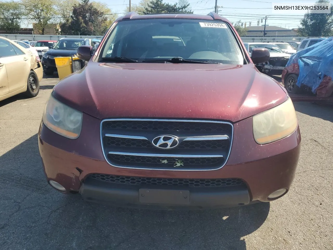 2009 Hyundai Santa Fe Se VIN: 5NMSH13EX9H253564 Lot: 73925394