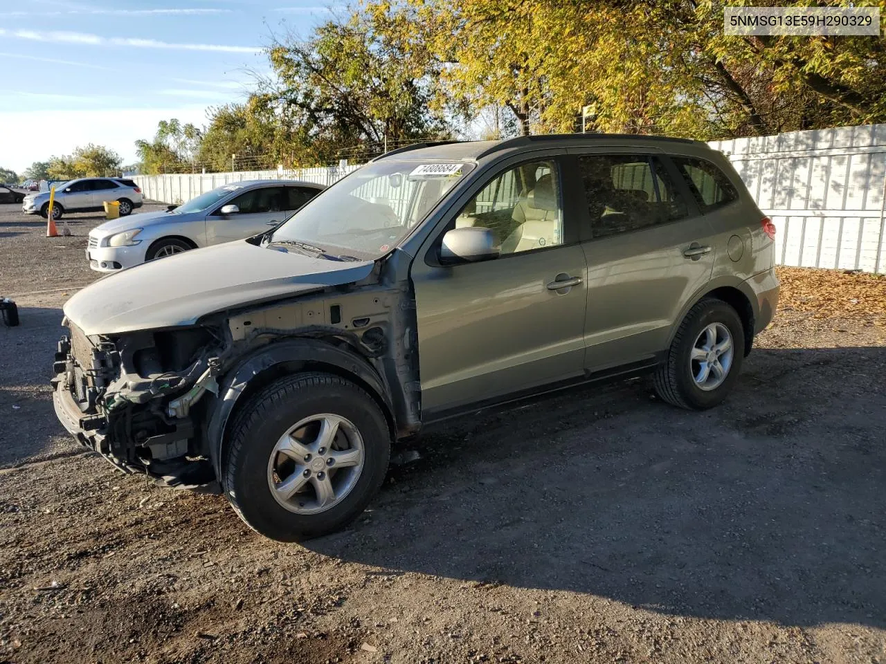 2009 Hyundai Santa Fe Gl VIN: 5NMSG13E59H290329 Lot: 74808684