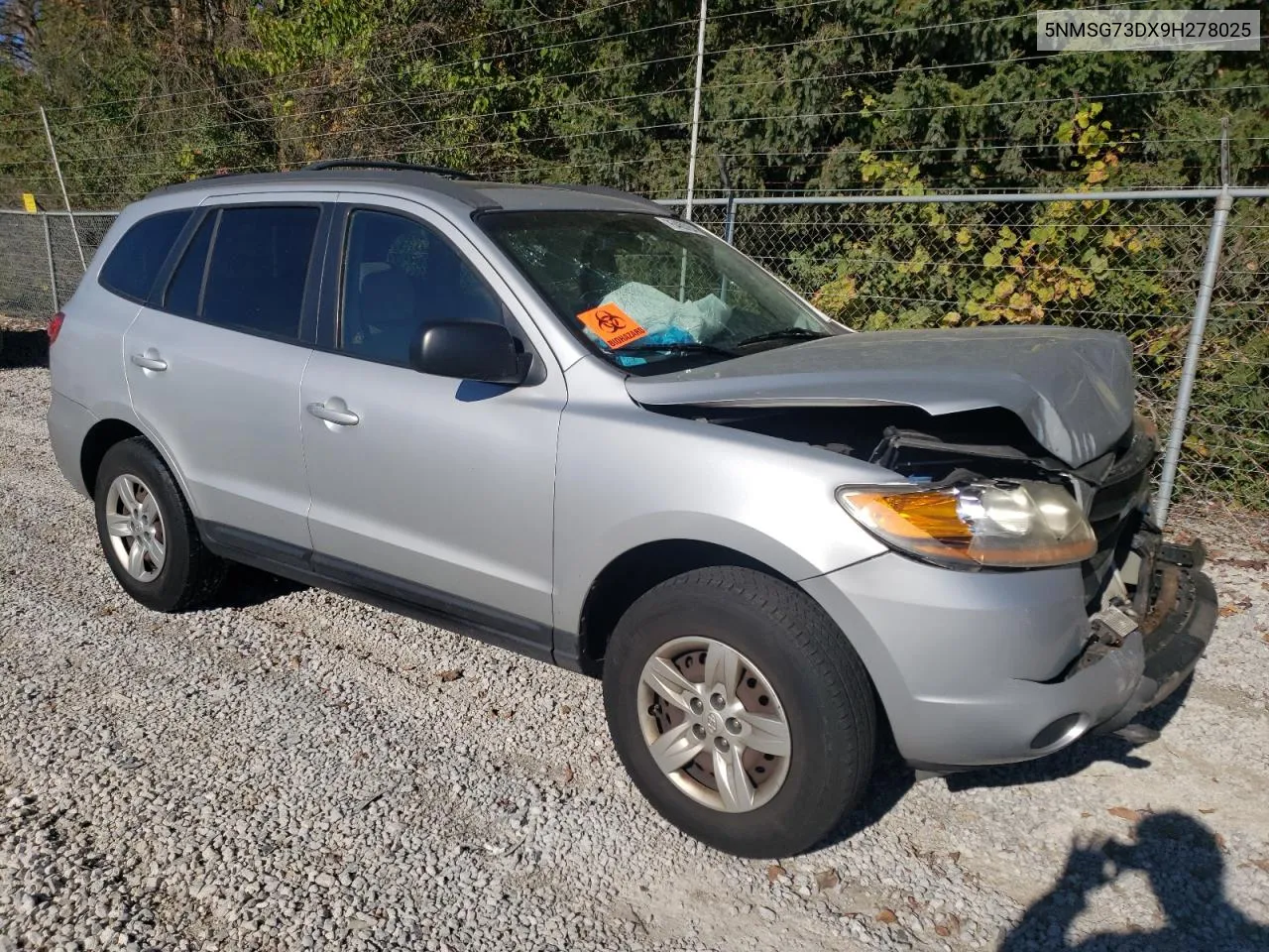 2009 Hyundai Santa Fe Gls VIN: 5NMSG73DX9H278025 Lot: 75460754