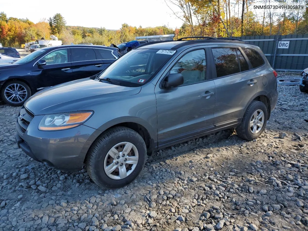 2009 Hyundai Santa Fe Gls VIN: 5NMSG73D49H305879 Lot: 75717294