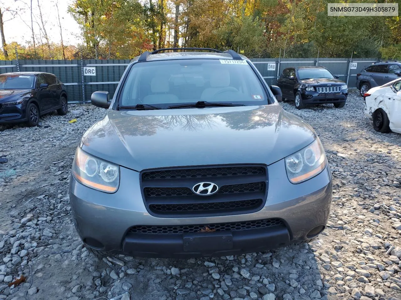 2009 Hyundai Santa Fe Gls VIN: 5NMSG73D49H305879 Lot: 75717294