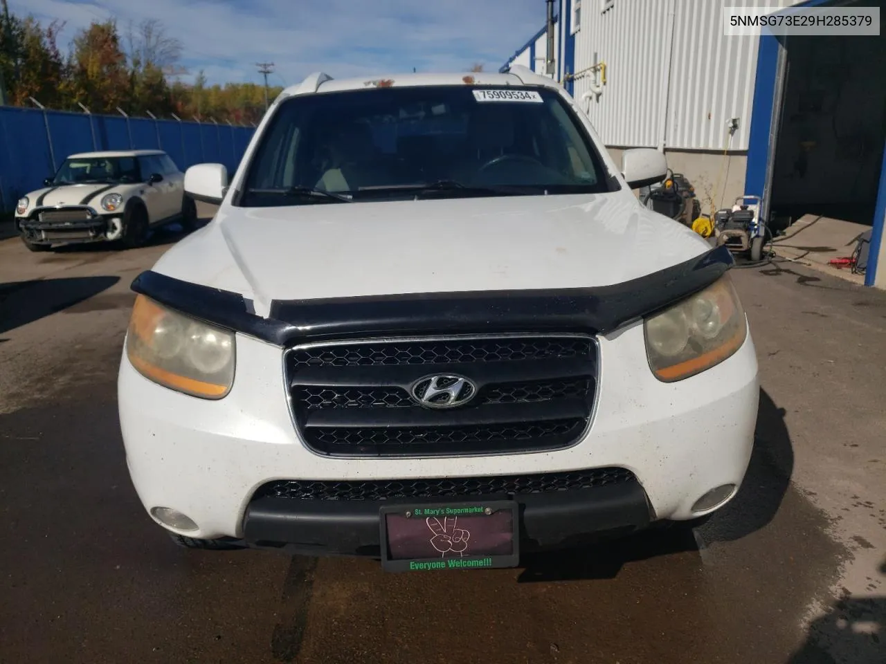 2009 Hyundai Santa Fe Gl VIN: 5NMSG73E29H285379 Lot: 75909534