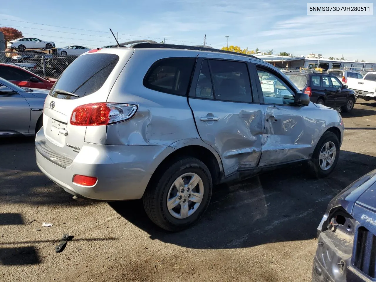 2009 Hyundai Santa Fe Gls VIN: 5NMSG73D79H280511 Lot: 77479254