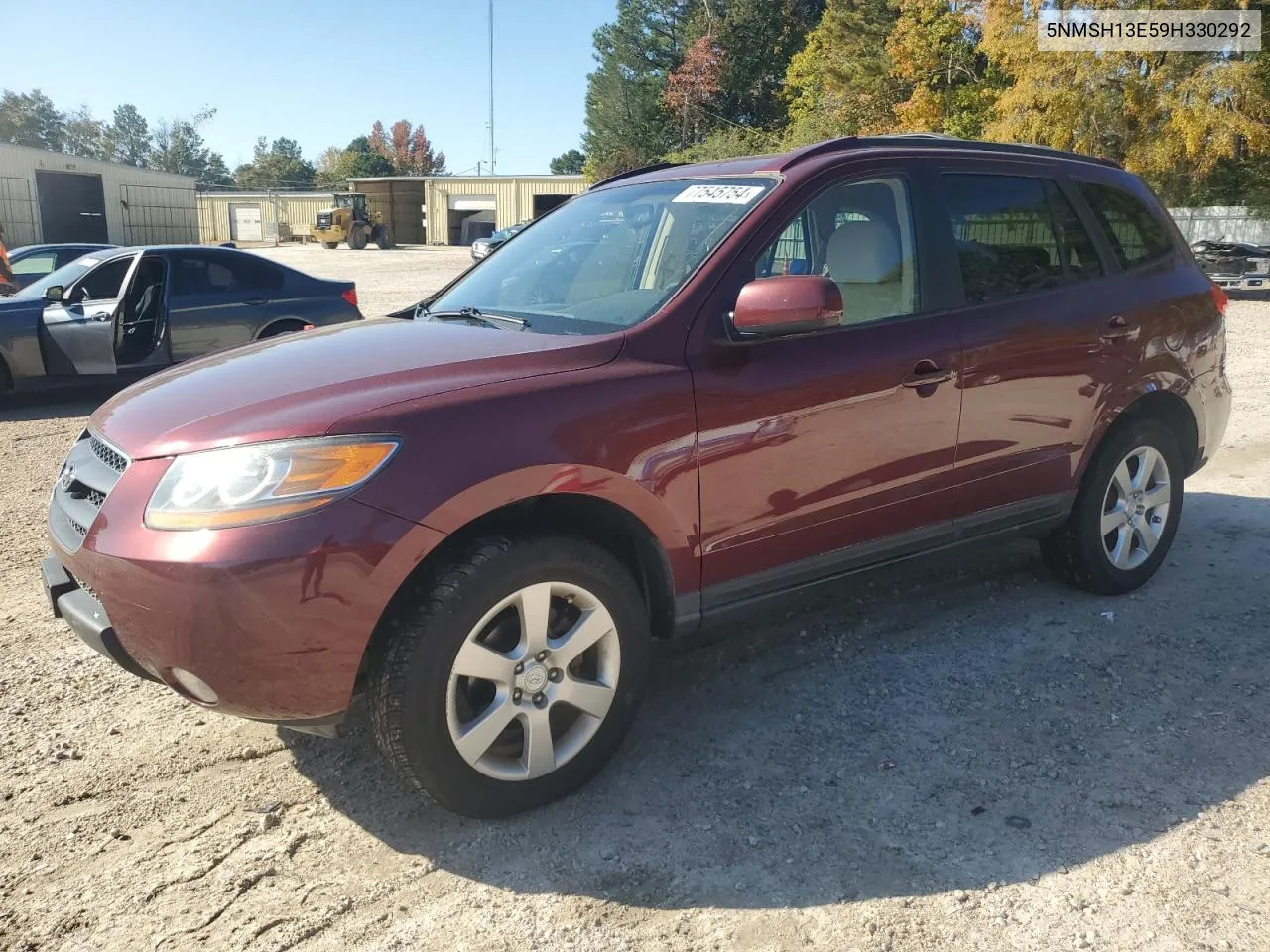 2009 Hyundai Santa Fe Se VIN: 5NMSH13E59H330292 Lot: 77545754