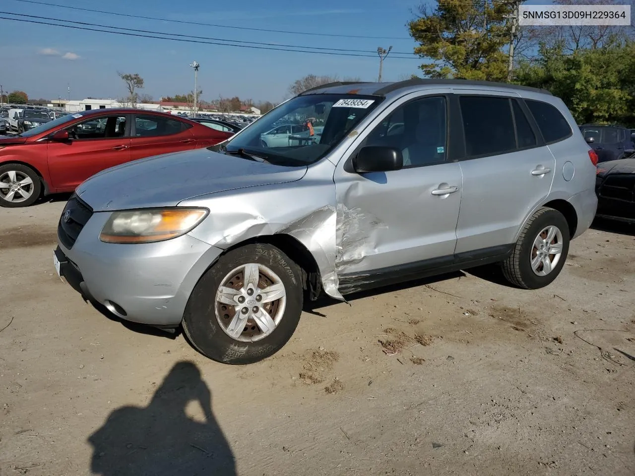 2009 Hyundai Santa Fe Gls VIN: 5NMSG13D09H229364 Lot: 78439354