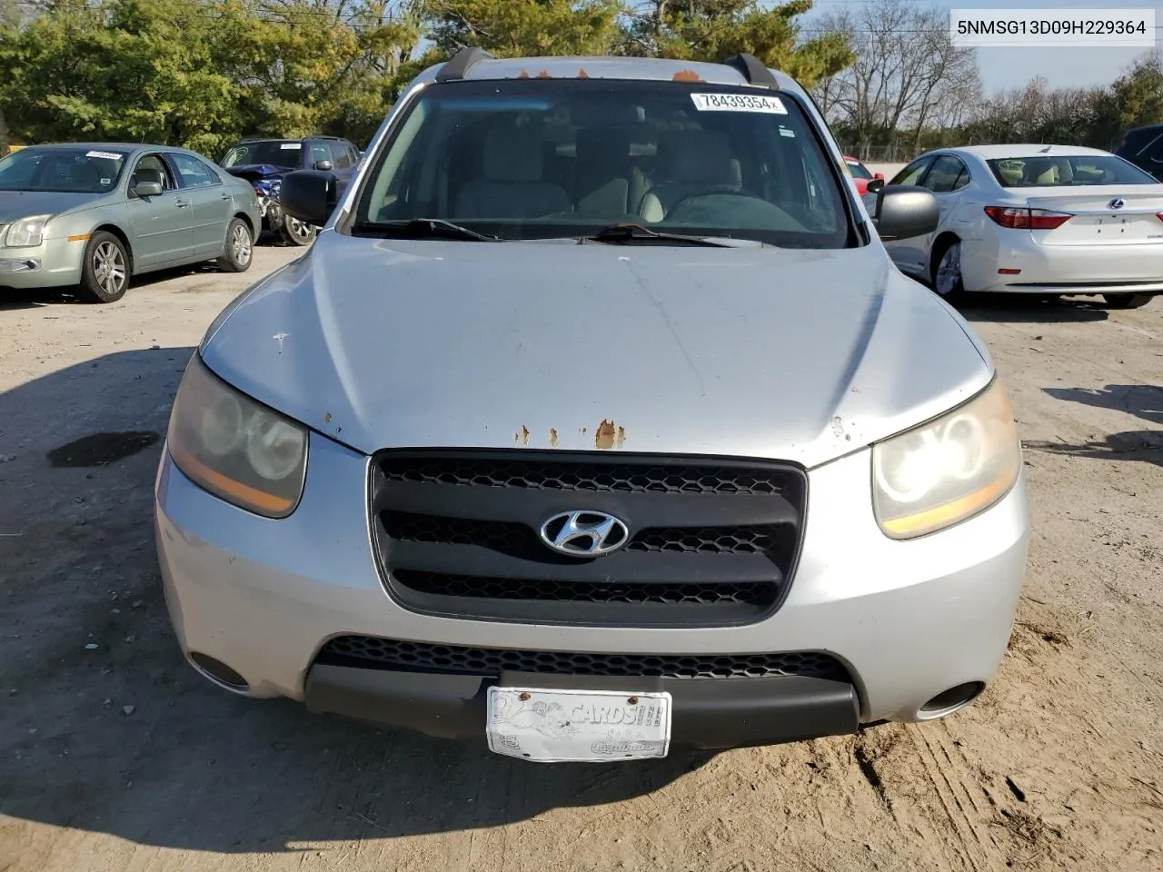 2009 Hyundai Santa Fe Gls VIN: 5NMSG13D09H229364 Lot: 78439354