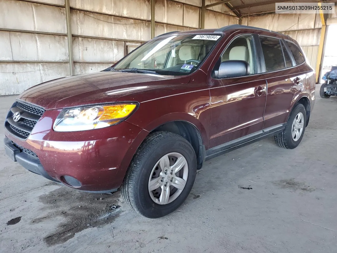 2009 Hyundai Santa Fe Gls VIN: 5NMSG13D39H255215 Lot: 79679694