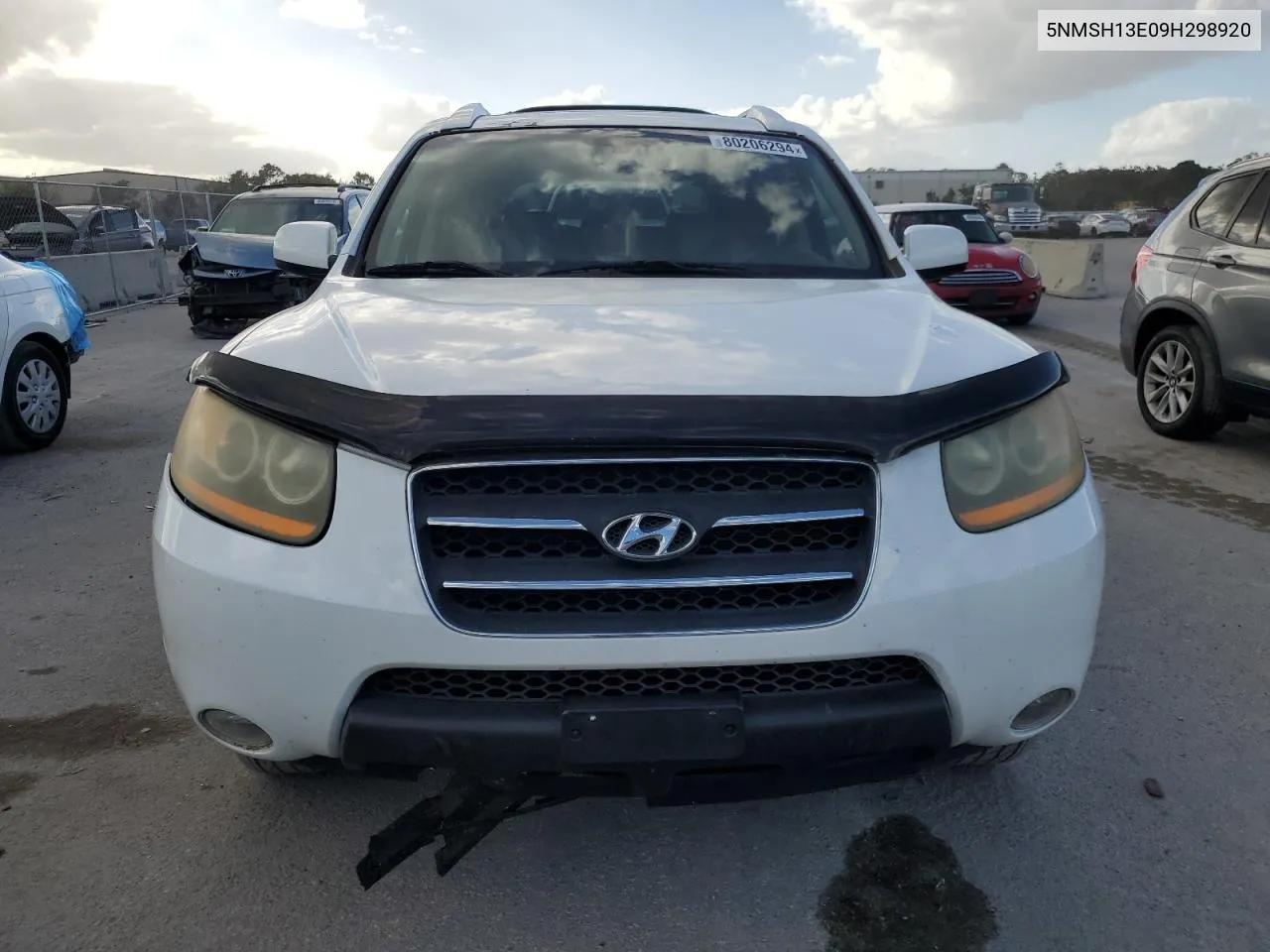 2009 Hyundai Santa Fe Se VIN: 5NMSH13E09H298920 Lot: 80206294