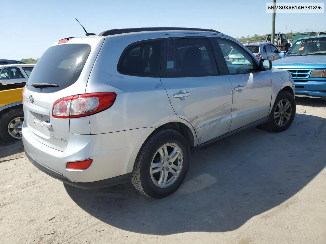 5NMSG3AB1AH381896 2010 Hyundai Santa Fe Gls