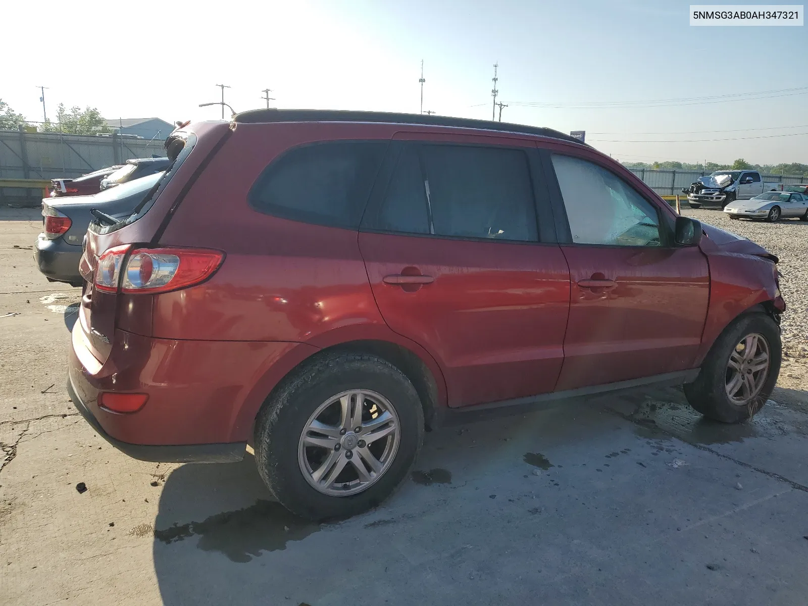 2010 Hyundai Santa Fe Gls VIN: 5NMSG3AB0AH347321 Lot: 54041264