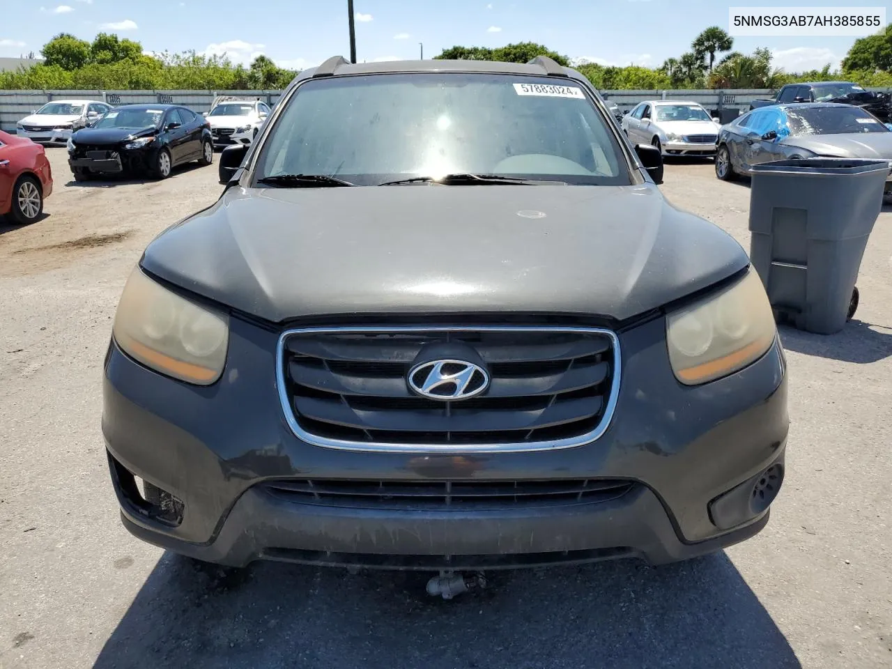 2010 Hyundai Santa Fe Gls VIN: 5NMSG3AB7AH385855 Lot: 57883024