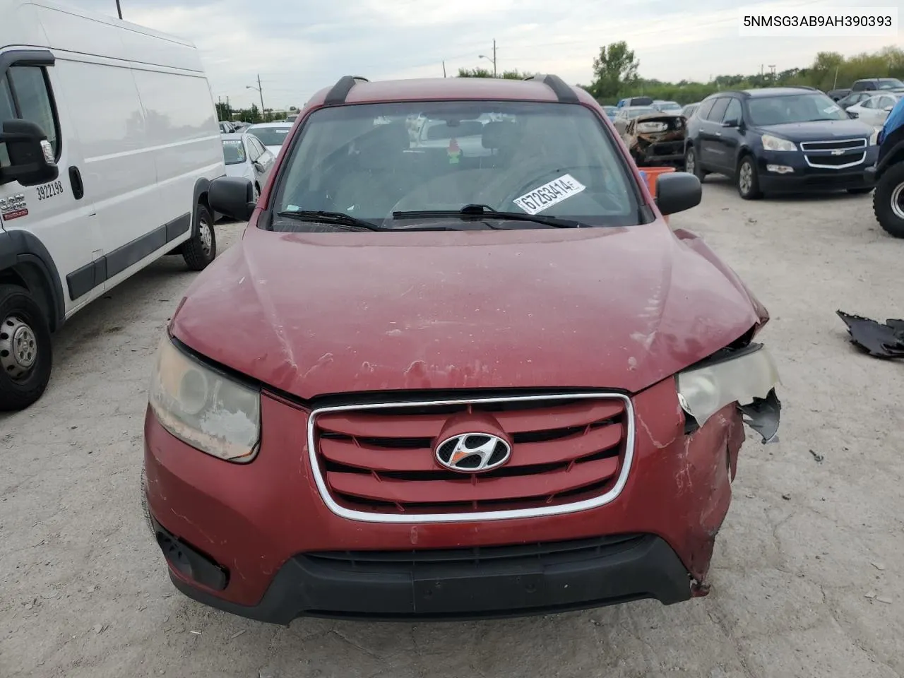 2010 Hyundai Santa Fe Gls VIN: 5NMSG3AB9AH390393 Lot: 67263414