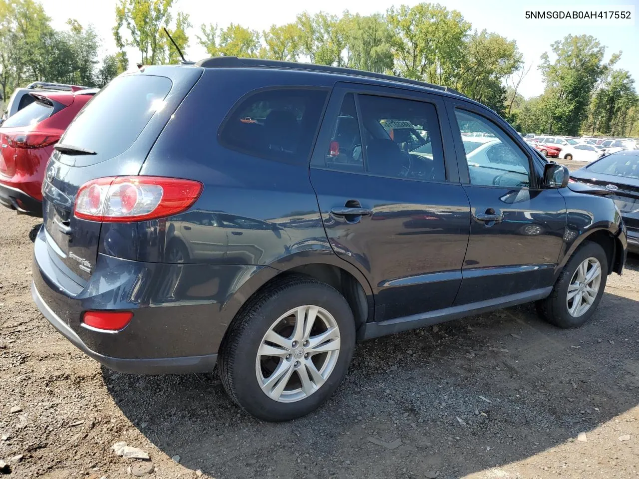 2010 Hyundai Santa Fe Gls VIN: 5NMSGDAB0AH417552 Lot: 68658714