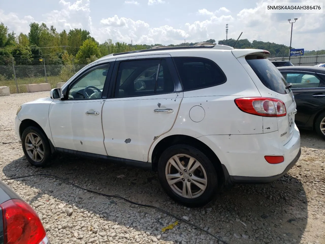 2010 Hyundai Santa Fe Limited VIN: 5NMSK4AG4AH386476 Lot: 68821704