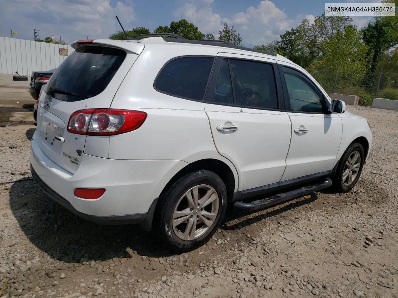 2010 Hyundai Santa Fe Limited VIN: 5NMSK4AG4AH386476 Lot: 68821704