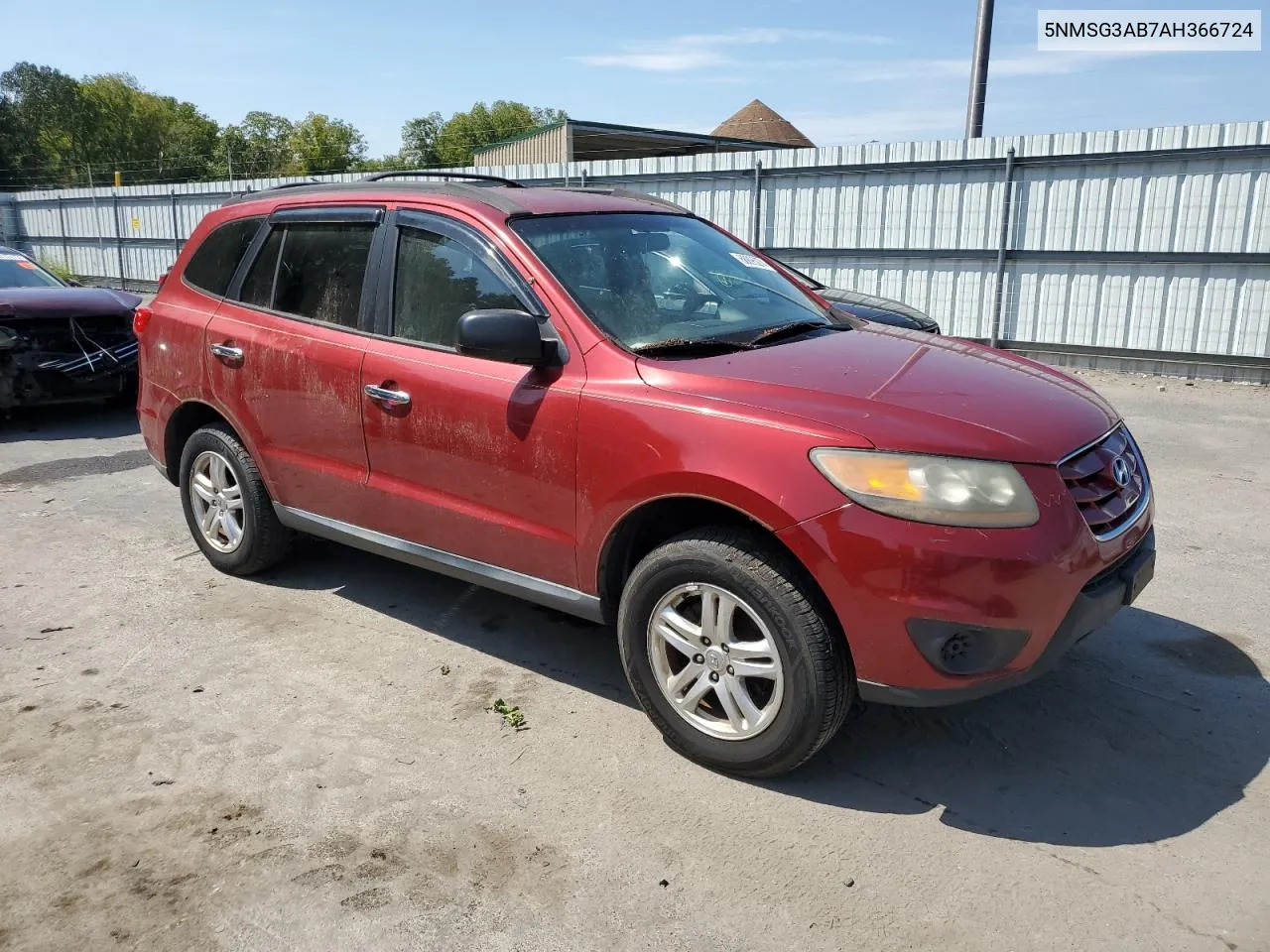 5NMSG3AB7AH366724 2010 Hyundai Santa Fe Gls