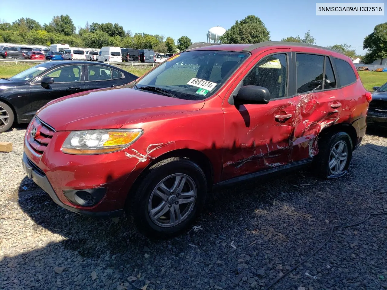 5NMSG3AB9AH337516 2010 Hyundai Santa Fe Gls