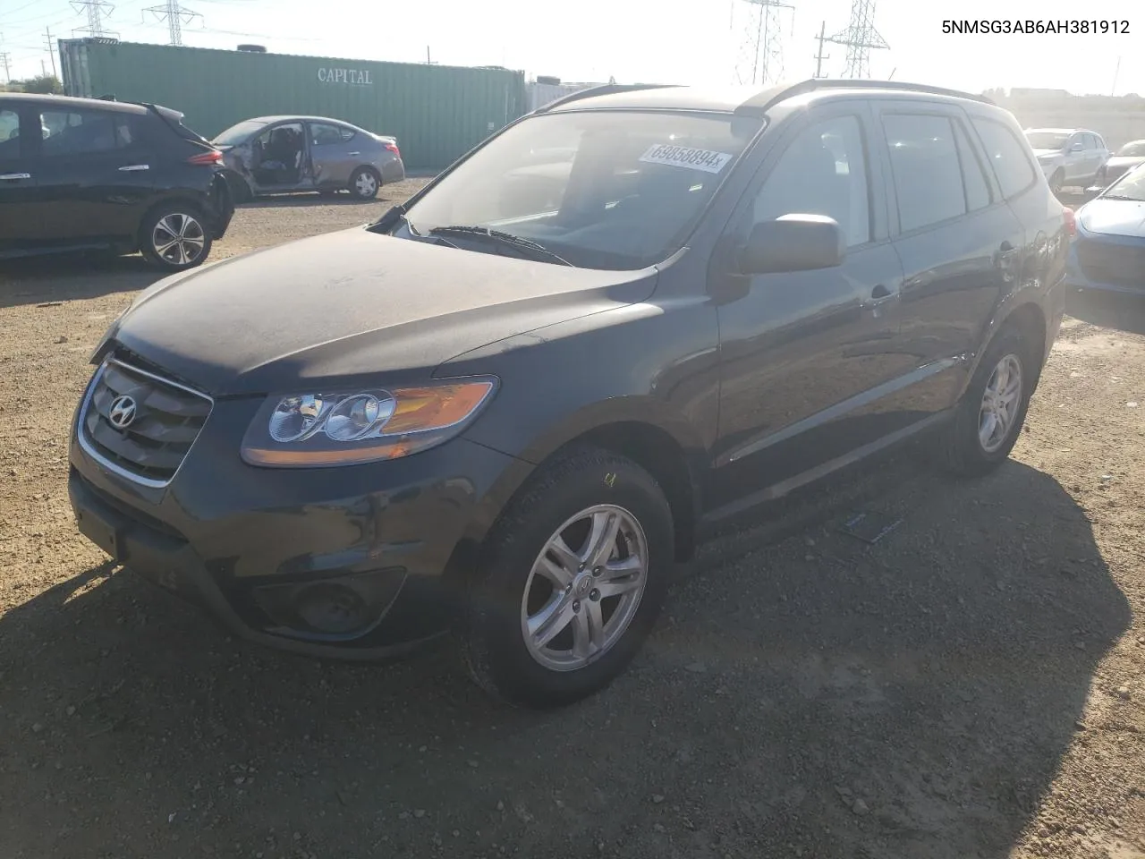 2010 Hyundai Santa Fe Gls VIN: 5NMSG3AB6AH381912 Lot: 69858894