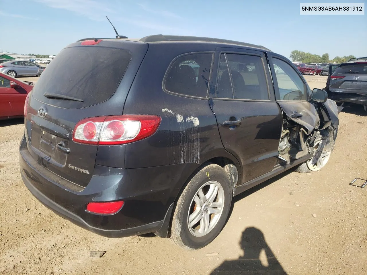 2010 Hyundai Santa Fe Gls VIN: 5NMSG3AB6AH381912 Lot: 69858894