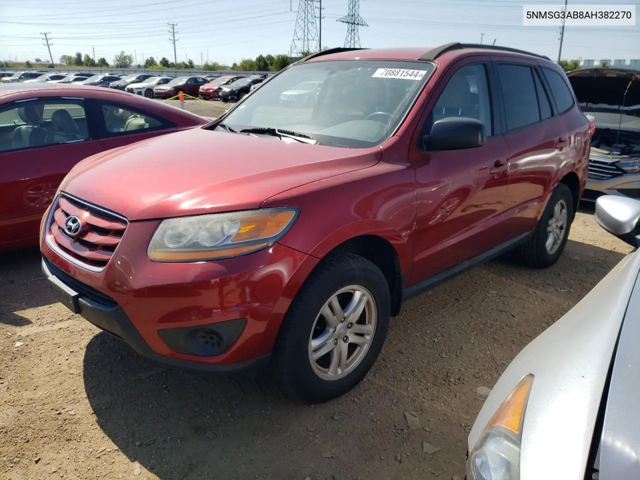 5NMSG3AB8AH382270 2010 Hyundai Santa Fe Gls