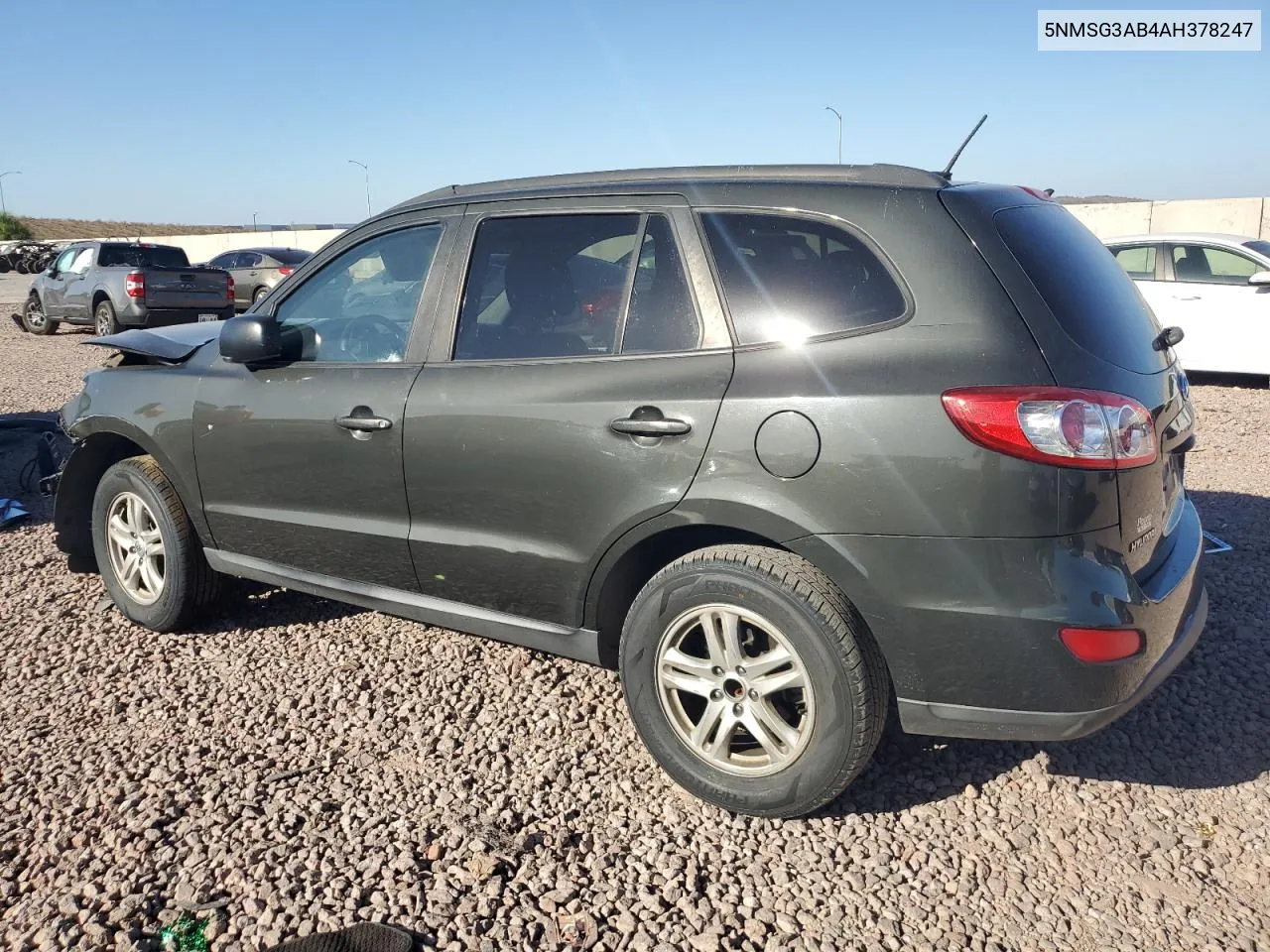 2010 Hyundai Santa Fe Gls VIN: 5NMSG3AB4AH378247 Lot: 71850194