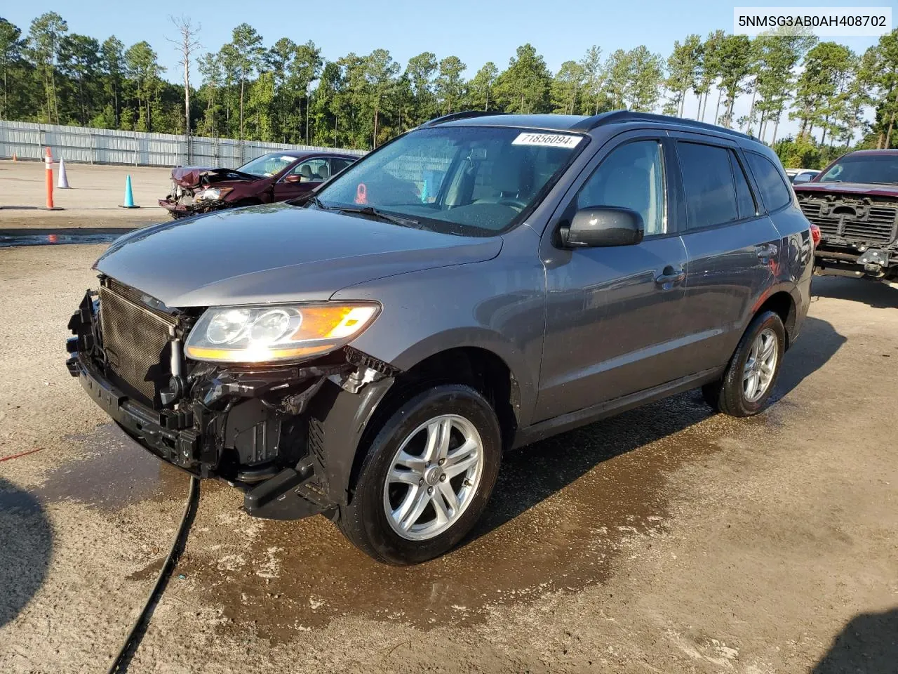 2010 Hyundai Santa Fe Gls VIN: 5NMSG3AB0AH408702 Lot: 71856094