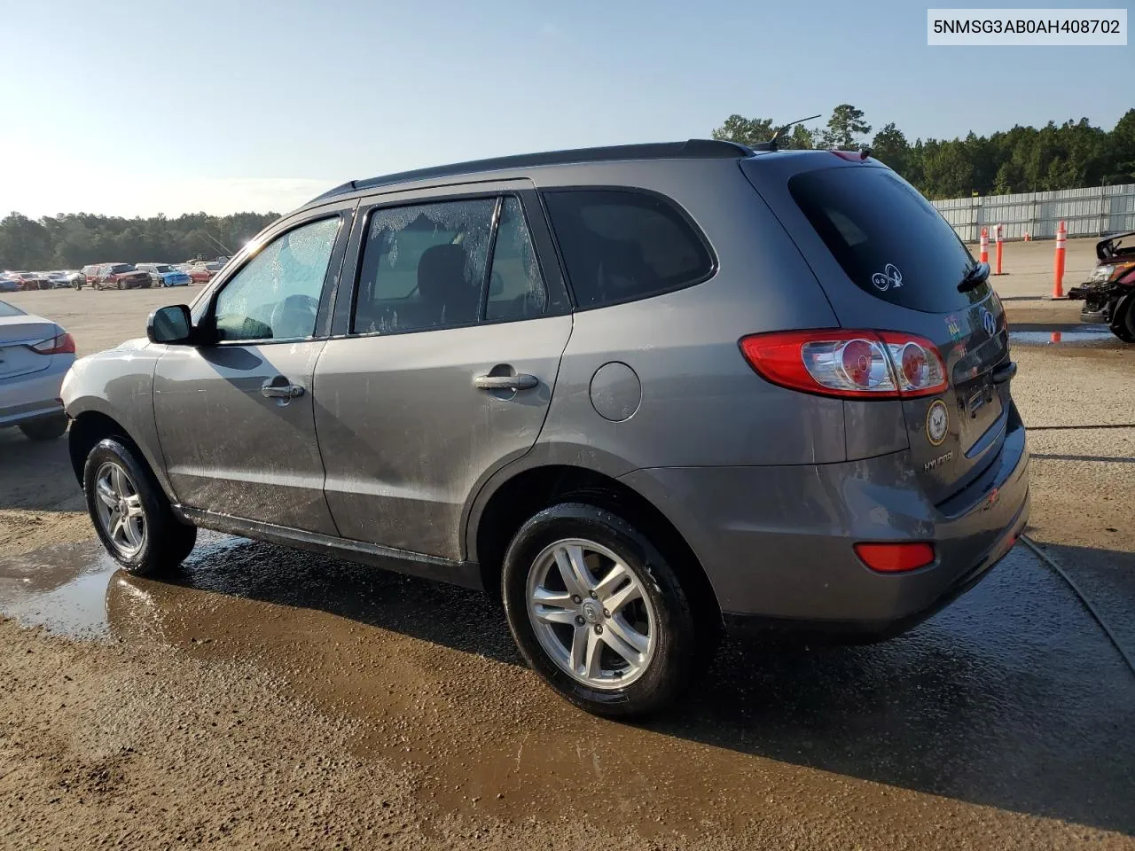 2010 Hyundai Santa Fe Gls VIN: 5NMSG3AB0AH408702 Lot: 71856094