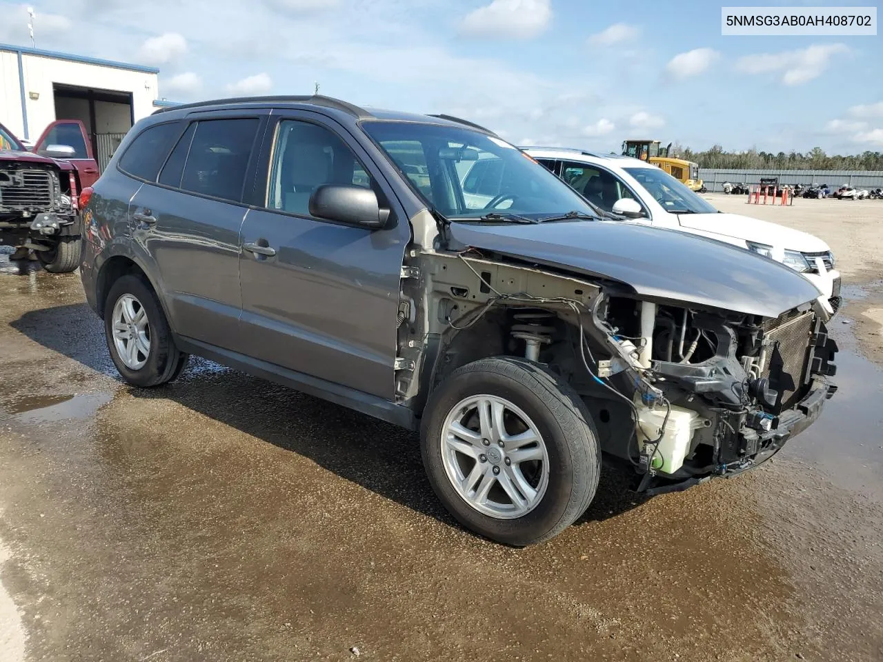 2010 Hyundai Santa Fe Gls VIN: 5NMSG3AB0AH408702 Lot: 71856094