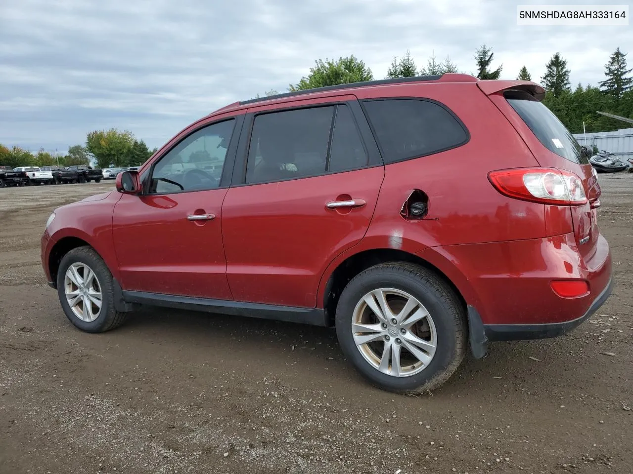 2010 Hyundai Santa Fe Se VIN: 5NMSHDAG8AH333164 Lot: 73168864