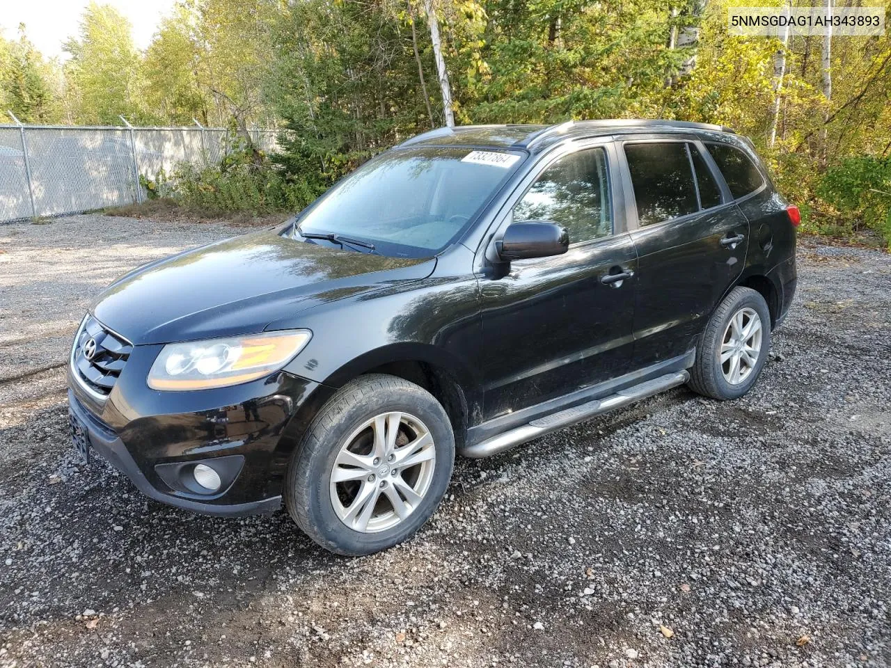 2010 Hyundai Santa Fe Gls VIN: 5NMSGDAG1AH343893 Lot: 73327864