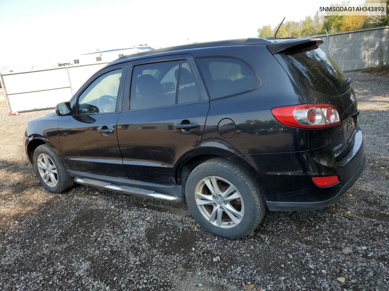 2010 Hyundai Santa Fe Gls VIN: 5NMSGDAG1AH343893 Lot: 73327864